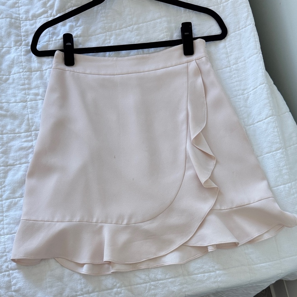 Club Monaco Soft Pink Ruffle Mini Skirt